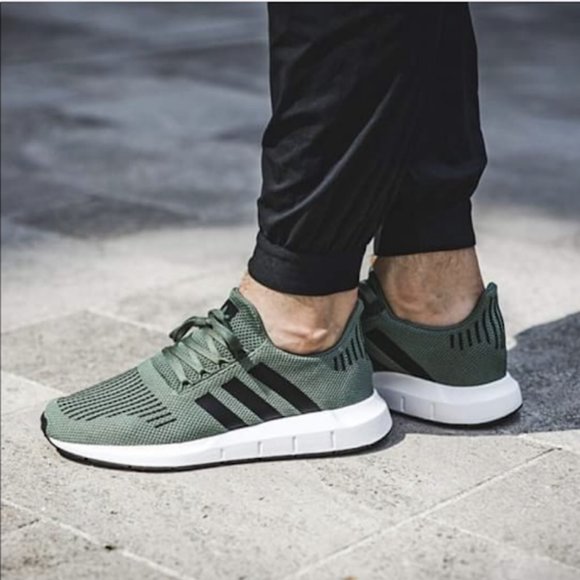 olive green adidas swift run women's